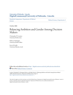 Balancing Ambition and Gender Among Decision Makers