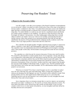 Preserving Our Readers` Trust