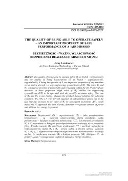 the quality of being able to operate safely