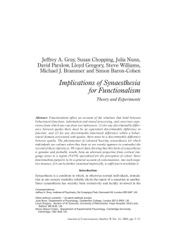 Implications of Synaesthesia for Functionalism