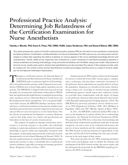 Professional Practice Analysis: Determining Job