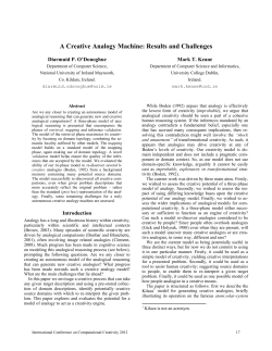 A Creative Analogy Machine: Results and Challenges