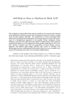 Self-Help or Deus ex Machina in Mark 12.9?