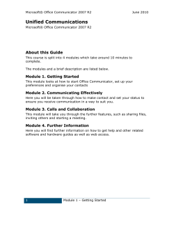 Microsoft&reg; Office Communicator