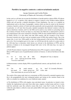 Partitive in negative contexts: a microvariationist analysis