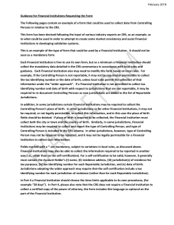 Controlling Person tax residency self-certification