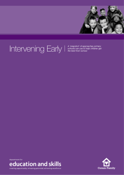 18342 Intervening Early - Department for Education