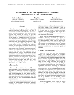 Do Gradations of Time Zone Separation Make a Difference in