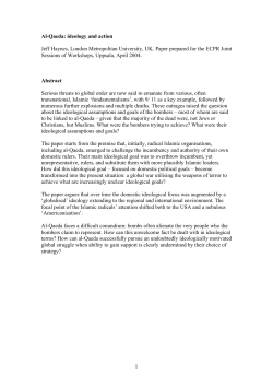 Al-Qaeda: ideology and action - European Consortium for Political