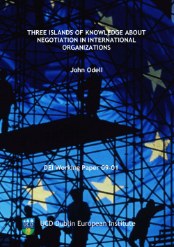 Three Islands of Knowledge about Negotiation in International