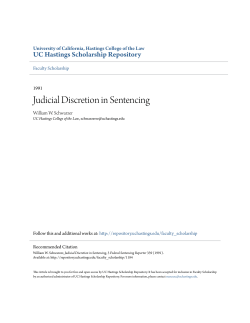 Judicial Discretion in Sentencing