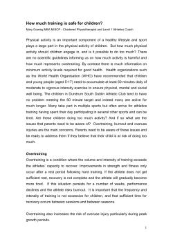How much training is safe for children