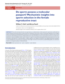 Do sperm possess a molecular passport