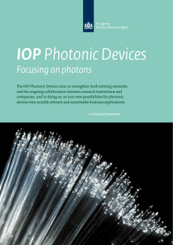 IOPPhotonic Devices Focusing on photons
