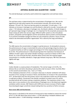 ARTERIAL BLOOD GAS ALGORITHM &ndash; GUIDE
