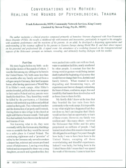 conversations with mother - Reflections: Narratives of Professional