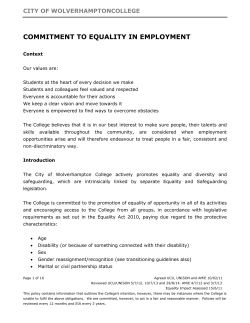 commitment to equality in employment