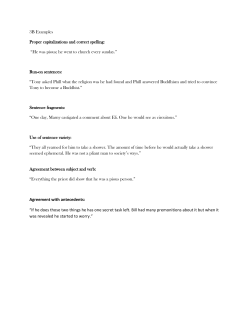 3B Examples Proper capitalizations and correct spelling