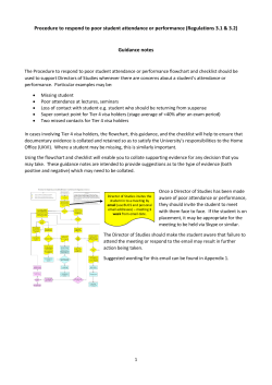 Procedure to respond to poor student attendance