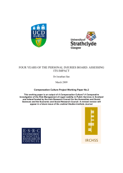 Four Years of the Personal Injuries Assessment Board