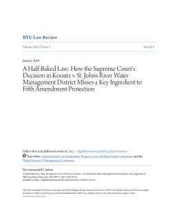 A Half-Baked Law - BYU Law Digital Commons