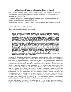 A Photoinduced Symmetric Crystalline Phase in Bismuth
