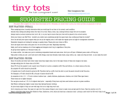suggested pricing guide