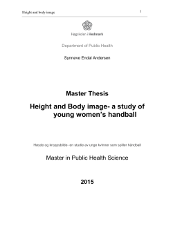 Height and Body image- a study of young women`s