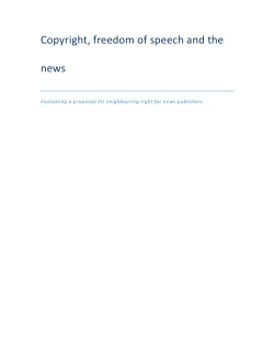 Copyright, freedom of speech and the news