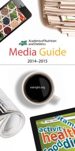 Media Guide - eatrightPRO