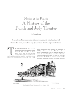 A History Of The Punch And Judy Theater
