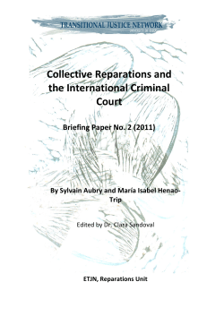 Collective Reparations and the International Criminal Court