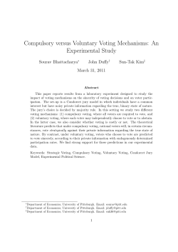 Compulsory versus Voluntary Voting Mechanisms