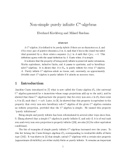 Non-simple purely infinite C*-algebras Eberhard Kirchberg and