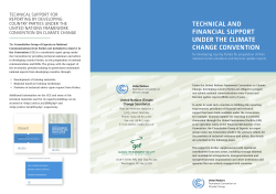 technical and financial support under the climate change convention