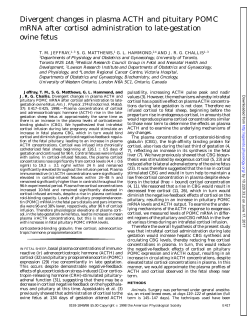 Divergent changes in plasma ACTH and pituitary POMC mRNA after