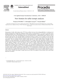 New Frontiers for Sulfur Isotopic Analyses