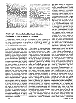 Proprioceptive Illusions Induced by Muscle Vibration: Contribution