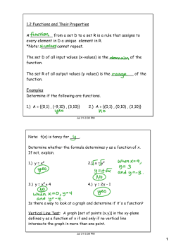 1.2 Functions and Their Properties A