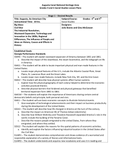 Stage 1 – Desired Results