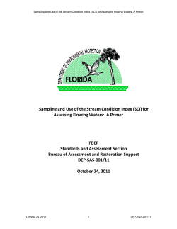 SCI Primer - Florida Department of Environmental Protection