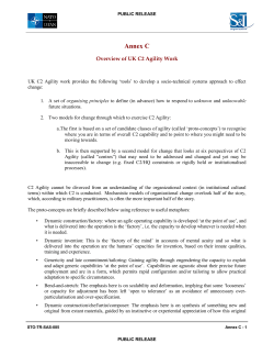 Annex C: Overview of UK C2 Agility Work