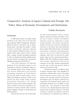Ideas of Economic Development and Institutions