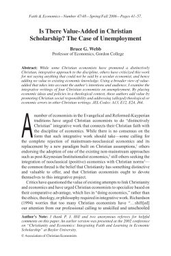 Is There Value-Added in Christian Scholarship