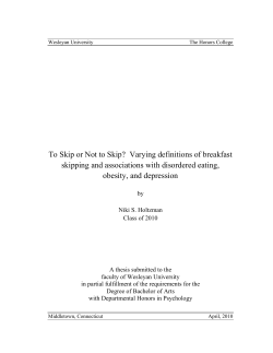 To Skip or Not to Skip? Varying definitions of breakfast