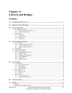 Chapter 11 Culverts and Bridges
