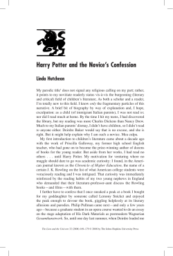 Harry Potter and the Novice`s Confession