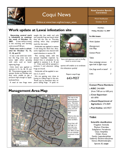 Coqui News (12 October 2007)