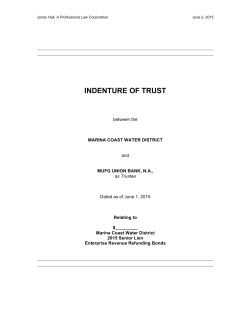 2015 Bond Indenture - Marina Coast Water District