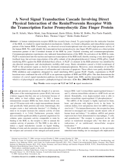 A Novel Signal Transduction Cascade Involving Direct Physical